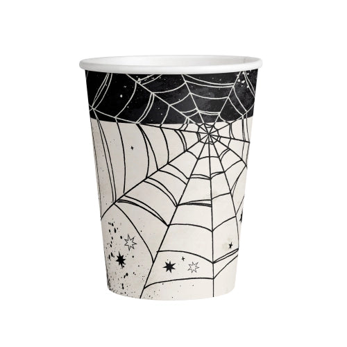 8 TAZAS DE PAPEL SPIDERWEB 250 ML