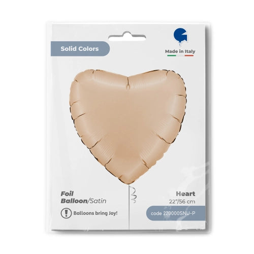 Corazón metálico rosado ´22