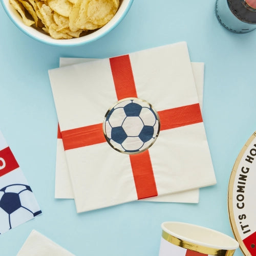 VAMOS, PAQUETE DE PAPEL DE PAPEL DE FÚTBOL INGLESA, PAQUETE DE 16