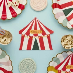 SERVILLETAS DE PAPEL PARA CARPA DE CIRCO - PAQUETE DE 16