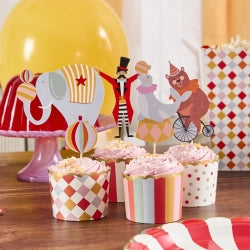 SET DE PICKS DE COMIDA Y VASOS DE COMIDA DEL CIRCO - PACK