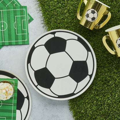 PLATOS DE PAPEL DE FÚTBOL AMERICANO PACK DE 8