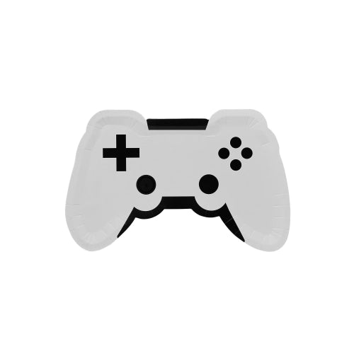 PLATO DE PAPEL CON MANDO DE JUEGO PACK DE 8