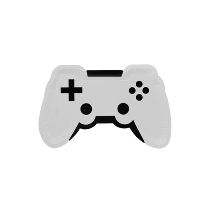 PLATO DE PAPEL CON MANDO DE JUEGO PACK DE 8