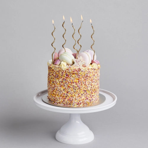 VELAS DORADAS Y RIZADAS, PACK DE 12