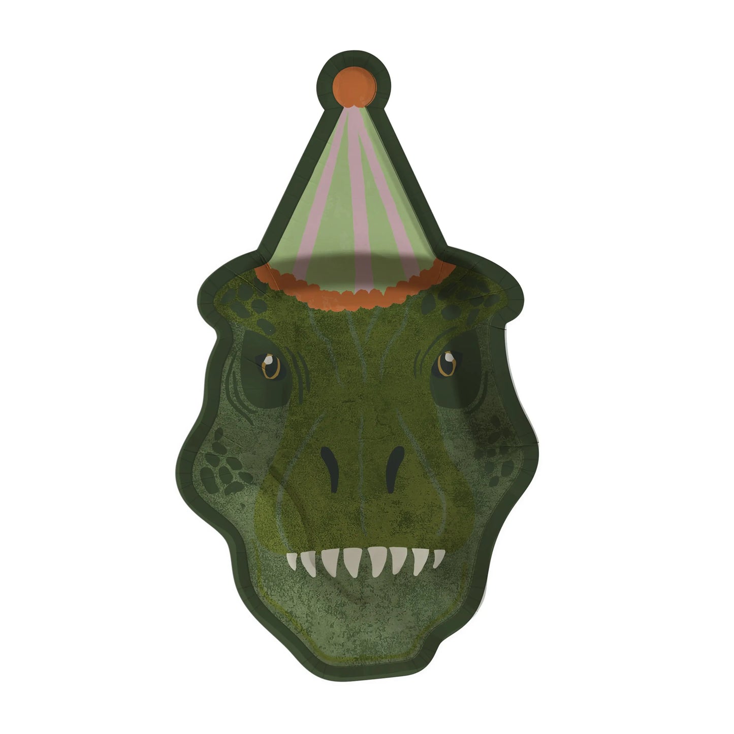 PLATOS DE PAPEL T-REX PARA FIESTA - PAQUETE DE 8