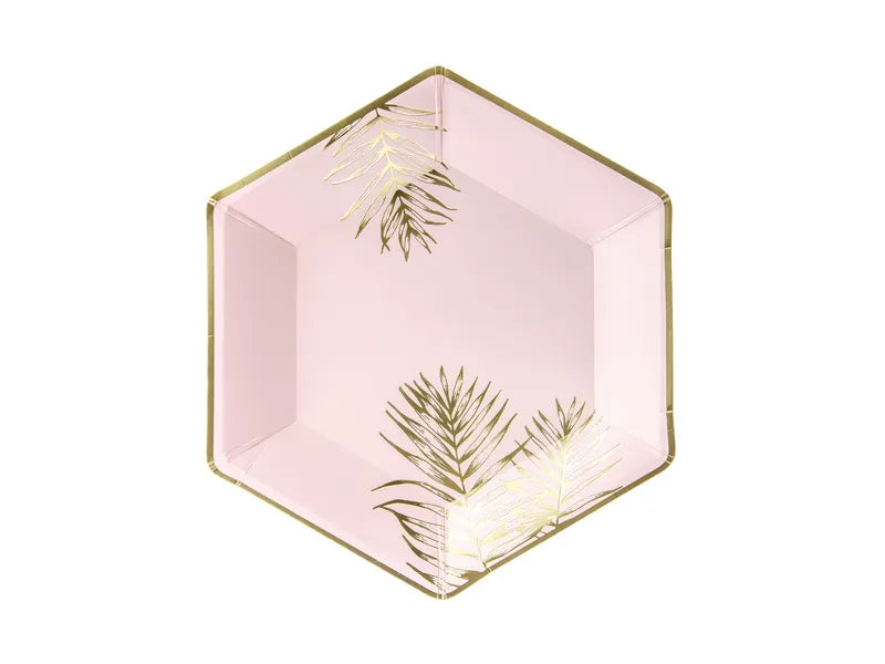 HOJAS DE PLACAS, ROSA CLARO, 23 CM (1PKT/6PC.)