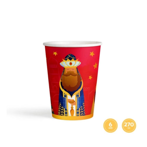 VASOS REYES MAGOS 6 UNIDADES, 270CC